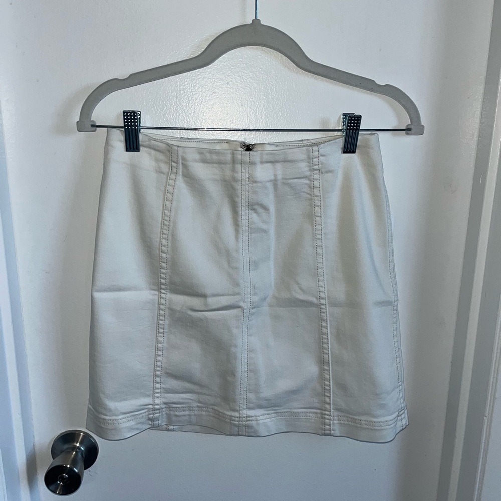 Free People White Mini Skirt